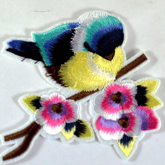 Other - 5/$25 1pc Bird Pink Perched Iron on Patch Applique Other - 5/$25 1pc Bird Pink Perched Iron on Patch Applique